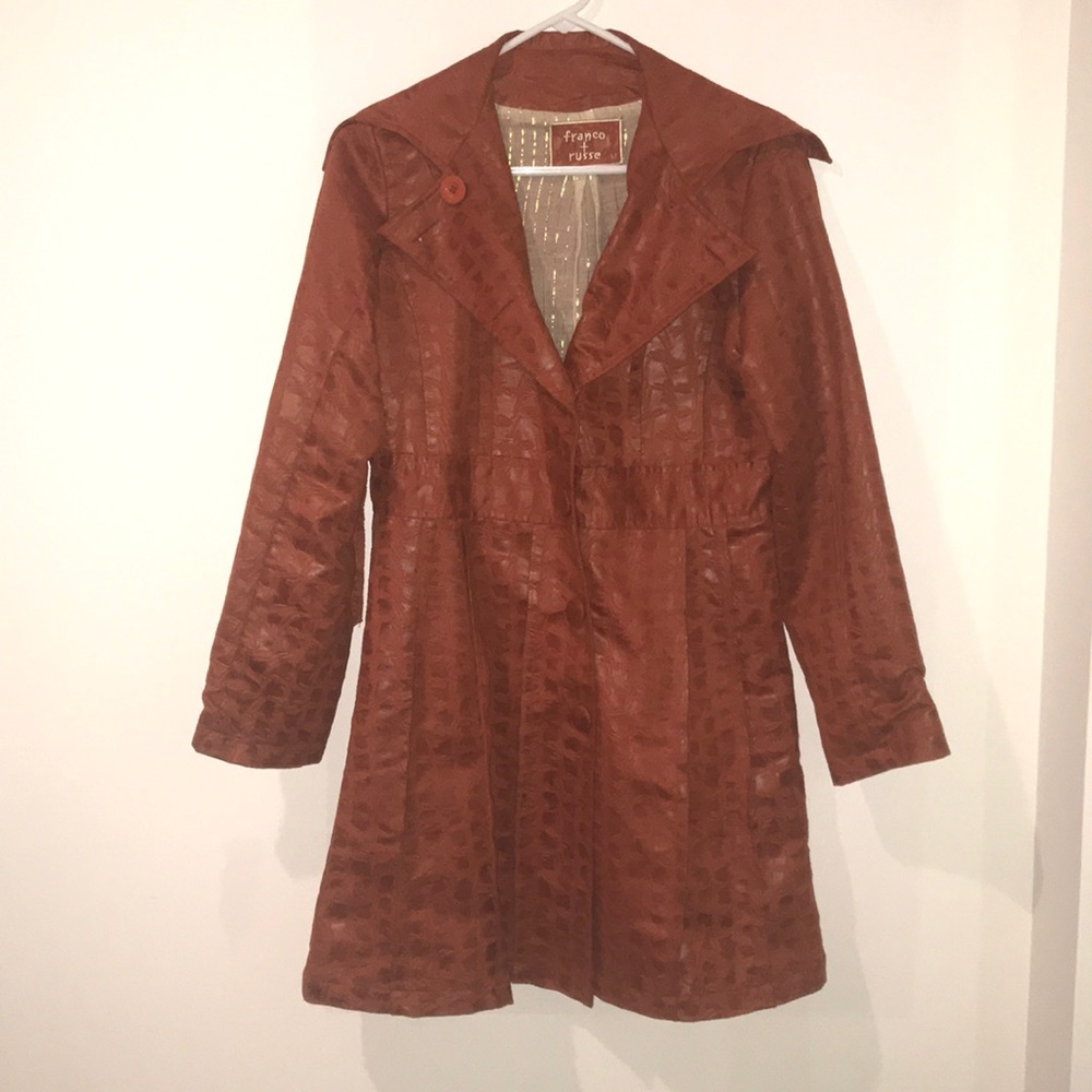 Awesome polyester orange trench